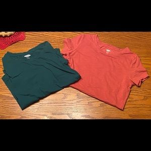 Two Old Navy Basic Tees